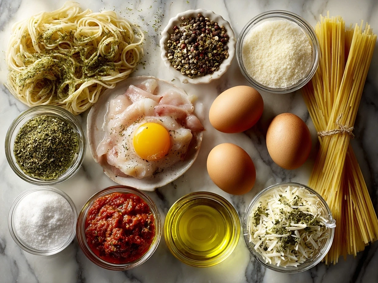 Ingredients for Crockpot Chicken Spaghetti