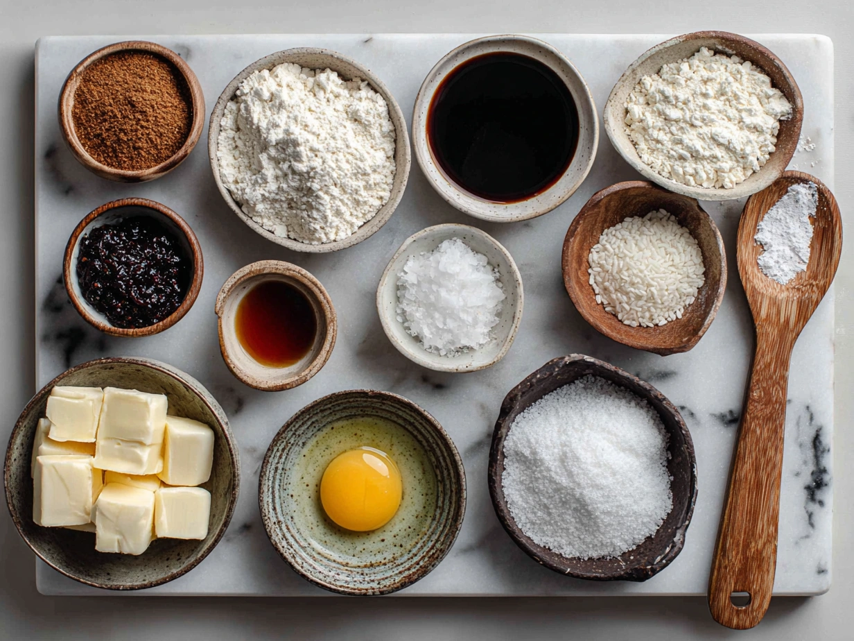 Ingredients for Easy Yaki Onigiri laid out on a table