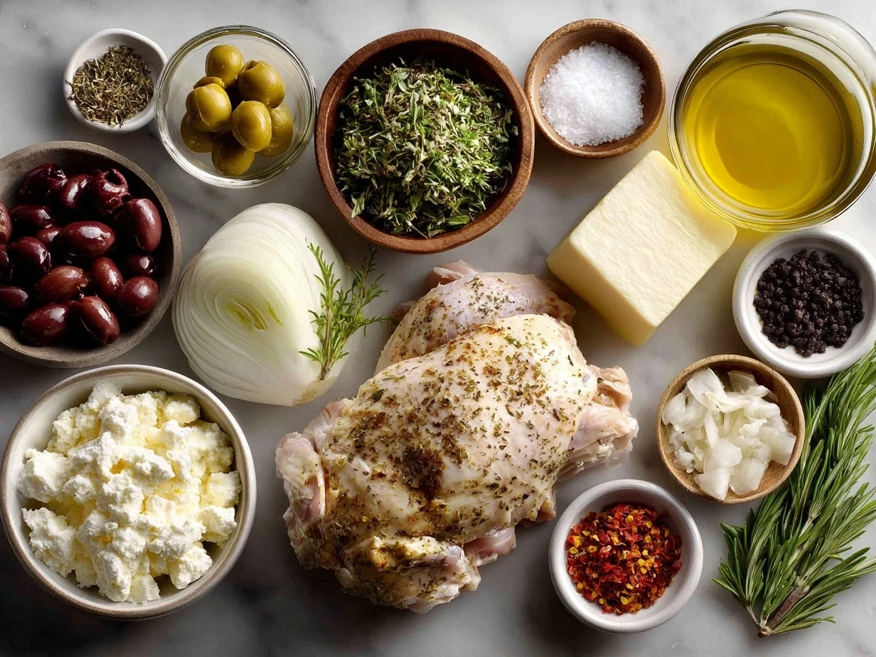 Ingredients for Slow Cooker Greek Chicken