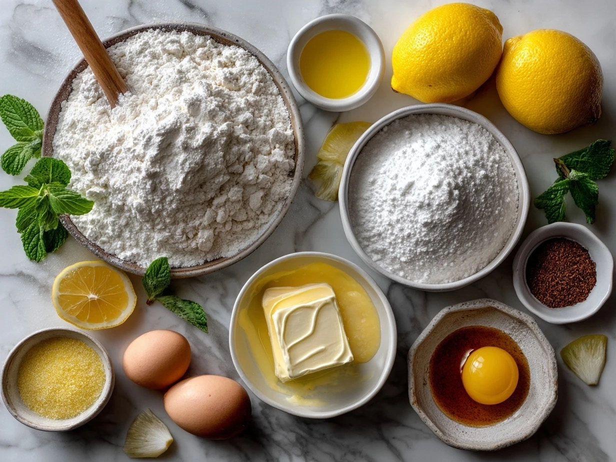 Ingredients for Southern Lemon Cake