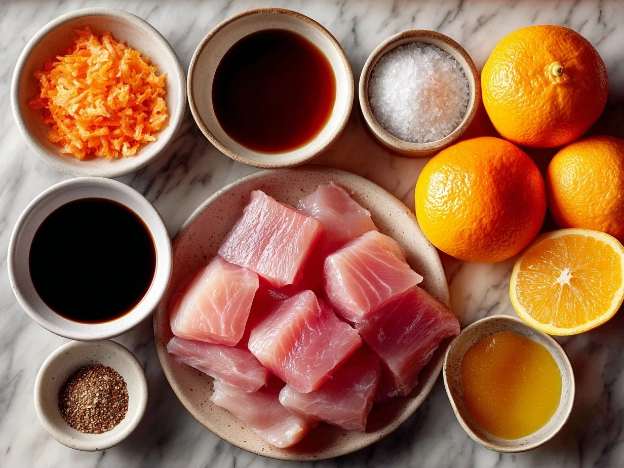 Ingredients for Turkey Medallions with Orange Teriyaki Sauce