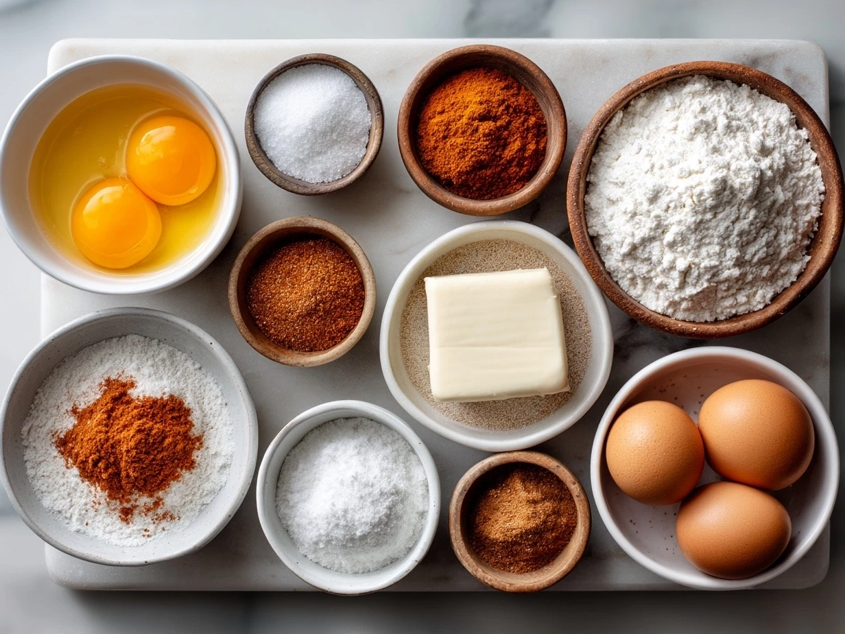 Ingredients for Buffalo Chicken Dip Egg Rolls laid out on a table