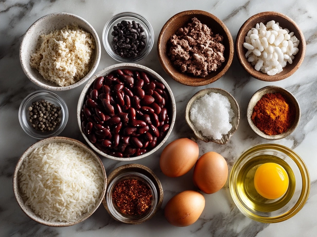 Ingredients for Cajun Red Beans Rice