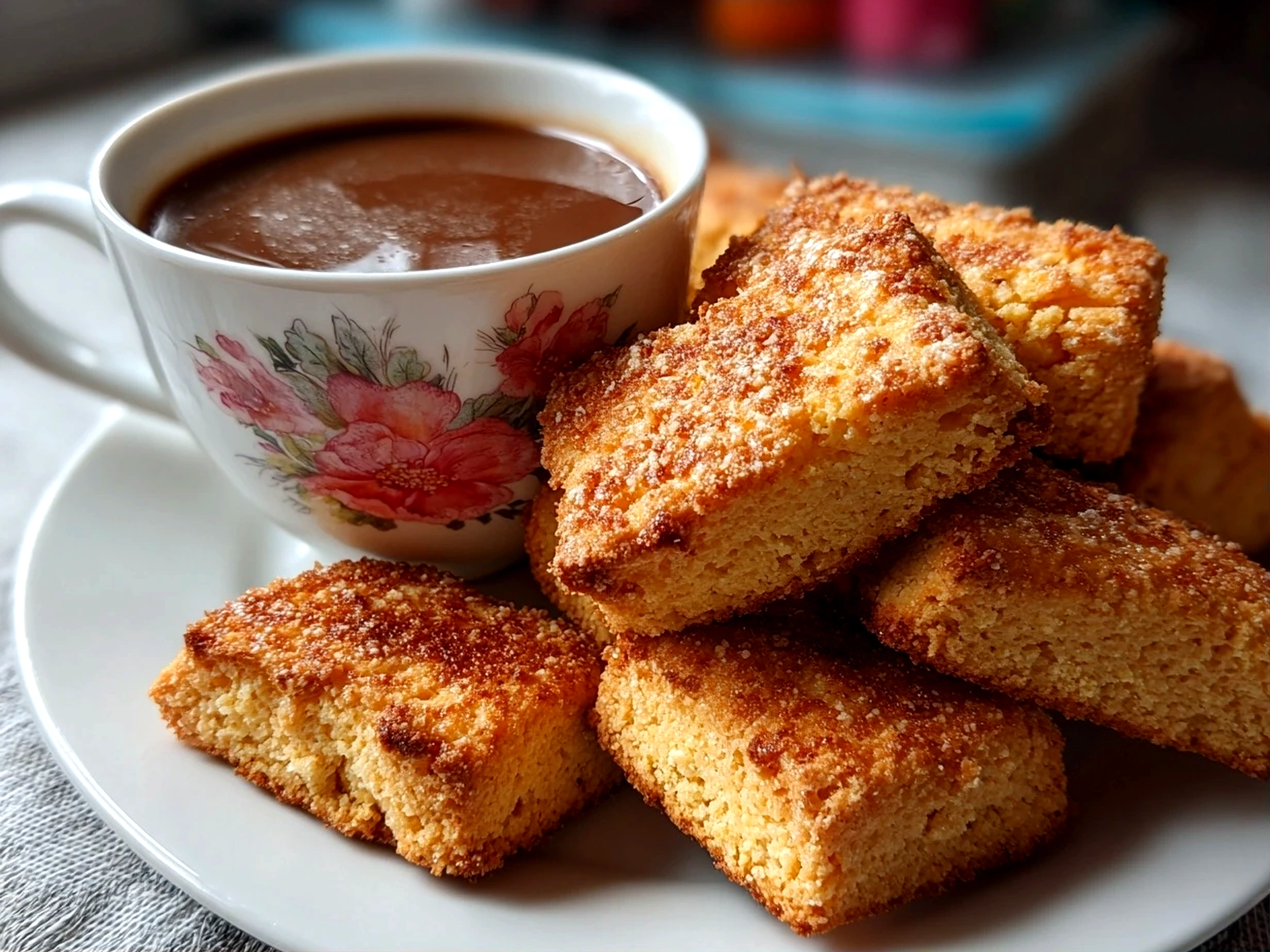 Freshly prepared Breakfast Protein Biscuits close-up