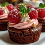 Freshly prepared Raspberry Chocolate Lava Cupcakes
