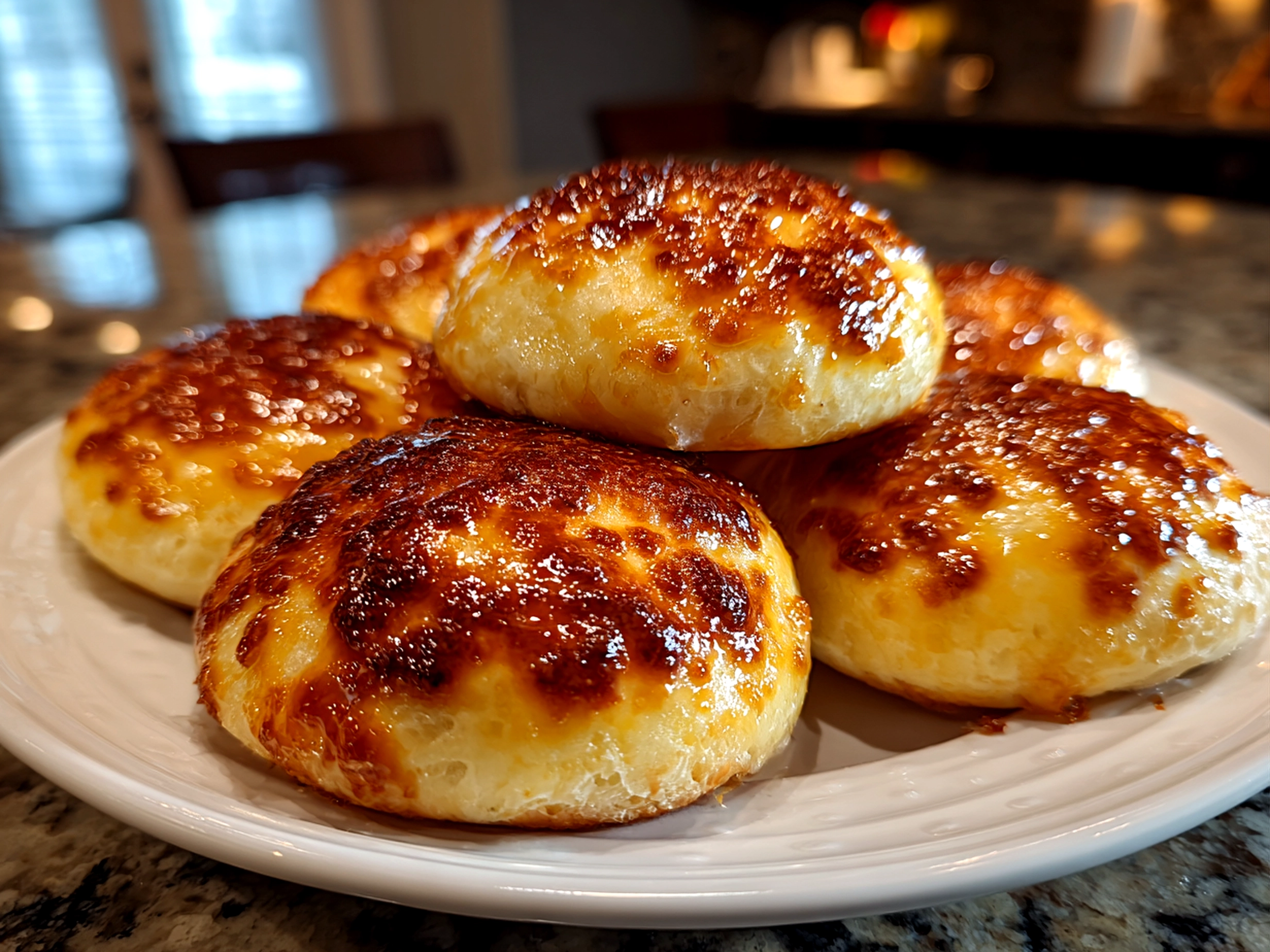 Freshly prepared Sourdough Discard Kolaches on clean counter