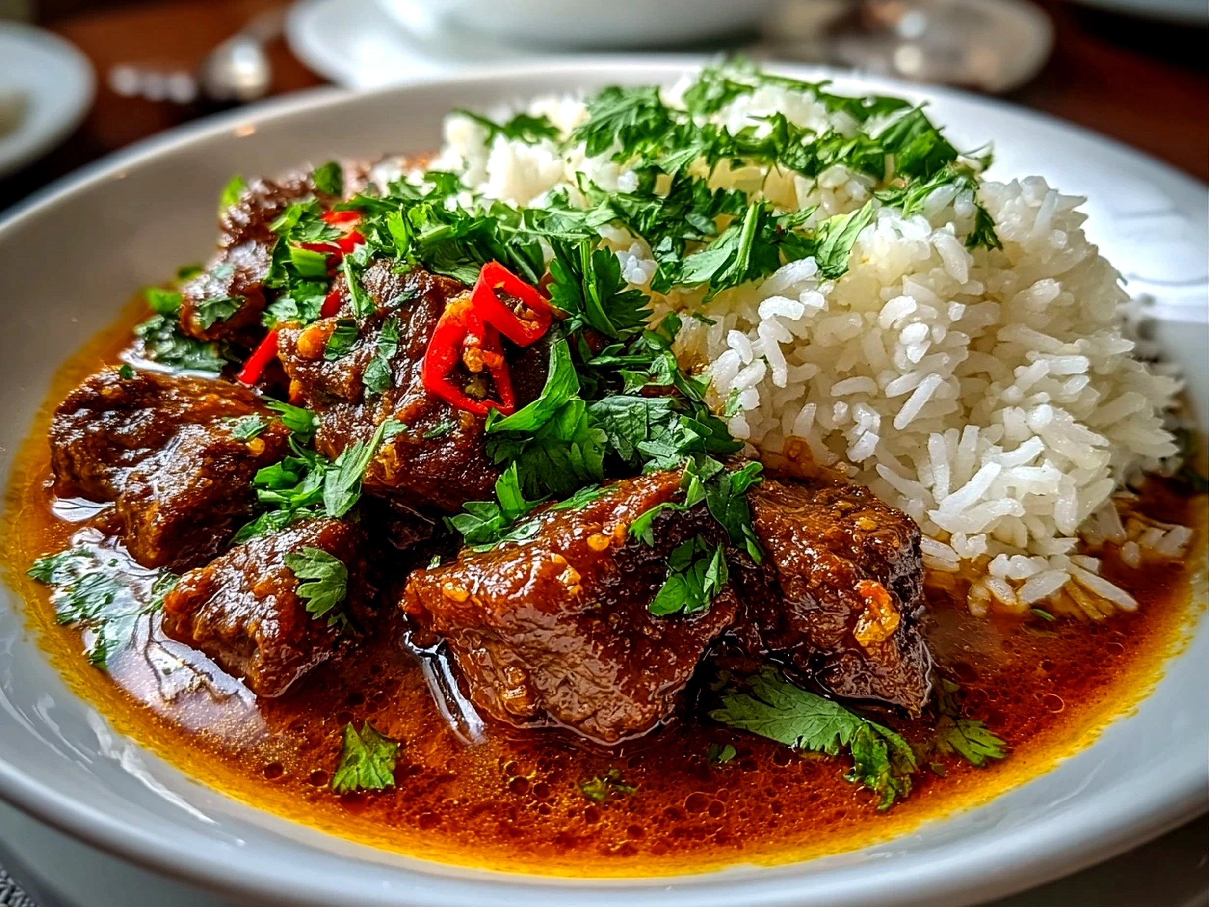 homemade Indian Beef Curry in Slow Cooker