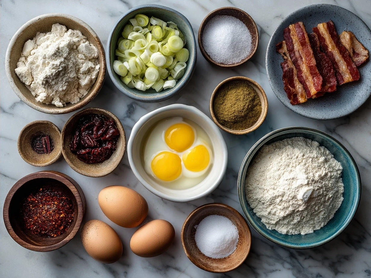 Ingredients for Loaded Bacon and Egg Hash Brown Muffins